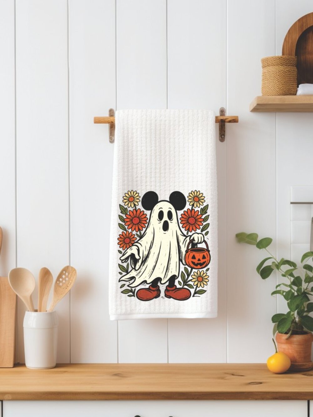 Retro Mouse Halloween Costume Decorative Kitchen Tea Towel
